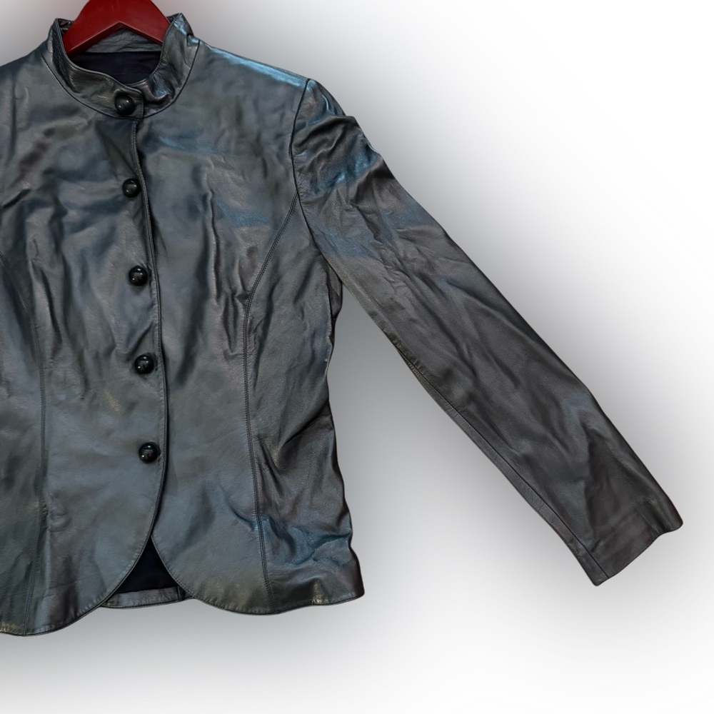 Giorgio Armani 100% Lamb Leather Women's Jacket - Picture 8 of 16